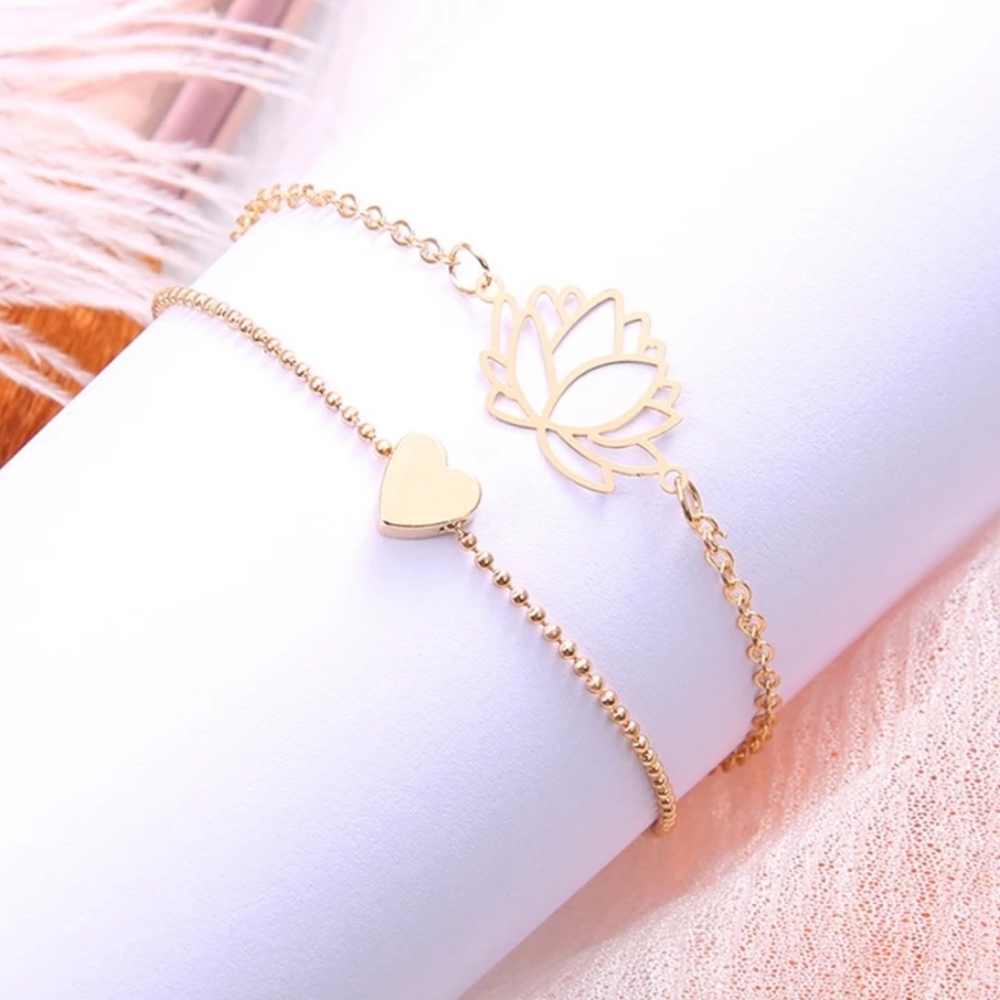 *Pheobe* Gold Bracelet Set - Picture 3 of 6